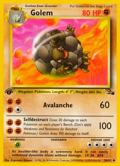 Golem - Fóssil - ilustração de Kagemaru Himeno