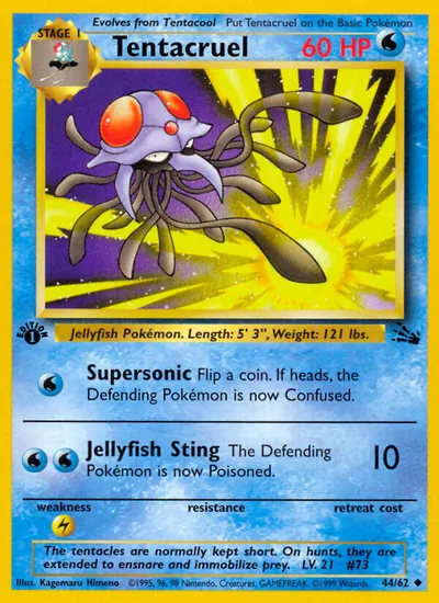 Tentacruel - Fóssil - ilustração de Kagemaru Himeno