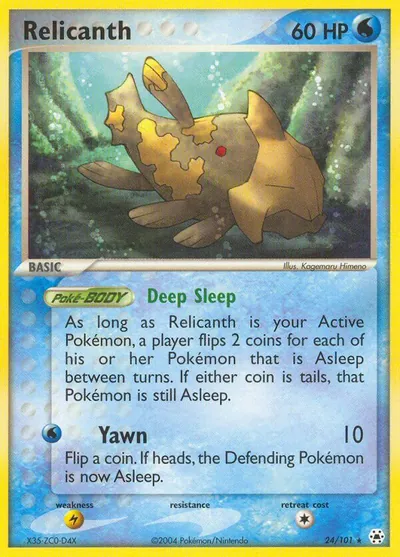 Relicanth - Hidden Legends - ilustração de Kagemaru Himeno