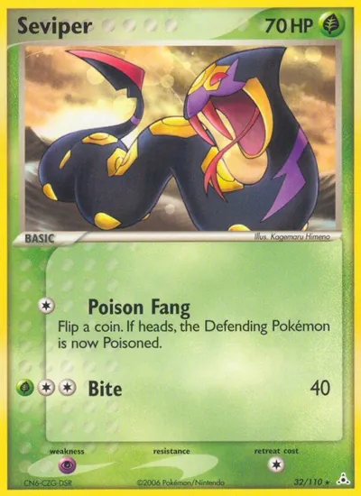Seviper - EX Holon Phantoms - ilustração de Kagemaru Himeno