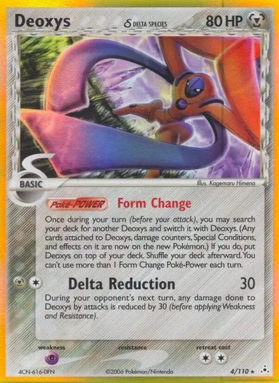 Deoxys - EX Holon Phantoms - ilustração de Kagemaru Himeno