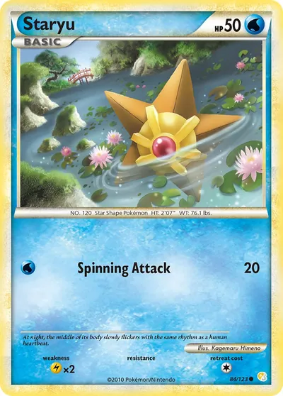 Staryu - HeartGold SoulSilver - ilustração de Kagemaru Himeno