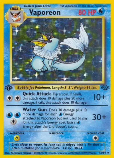 Vaporeon - Selva - ilustração de Kagemaru Himeno