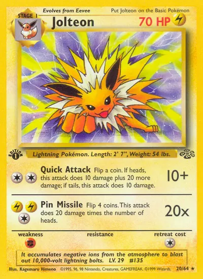 Jolteon - Selva - ilustração de Kagemaru Himeno