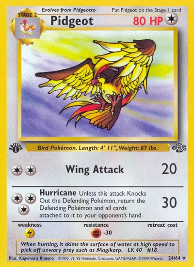 Pidgeot - Selva - ilustração de Kagemaru Himeno