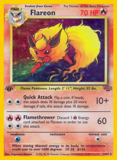 Flareon - Selva - ilustração de Kagemaru Himeno