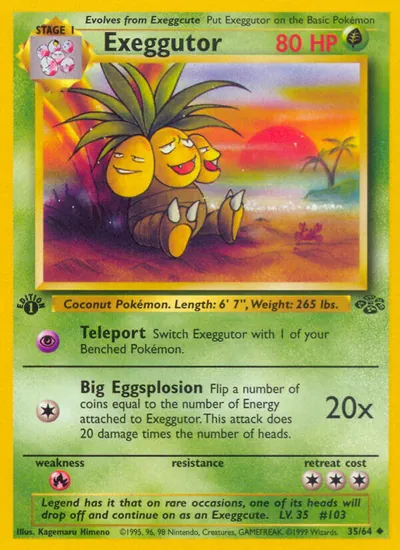 Exeggutor - Selva - ilustração de Kagemaru Himeno