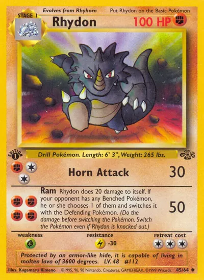 Rhydon - Selva - ilustração de Kagemaru Himeno