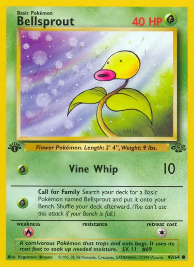 Bellsprout - Selva - ilustração de Kagemaru Himeno