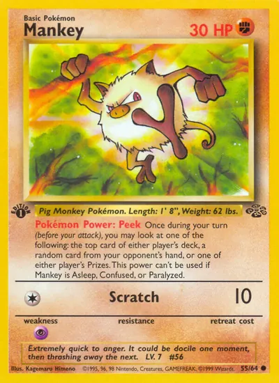 Mankey - Selva - ilustração de Kagemaru Himeno