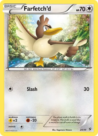 Farfetch'd - Conjunto para Iniciantes Kalos - ilustração de Kagemaru Himeno