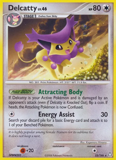 Delcatty - Legends Awakened - ilustração de Kagemaru Himeno