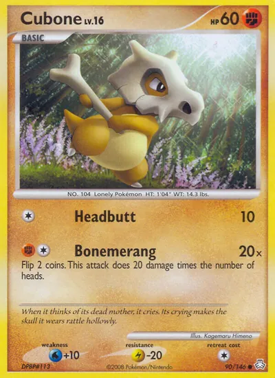 Cubone - Legends Awakened - ilustração de Kagemaru Himeno