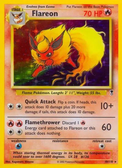 Flareon - Legendary Collection - ilustração de Kagemaru Himeno