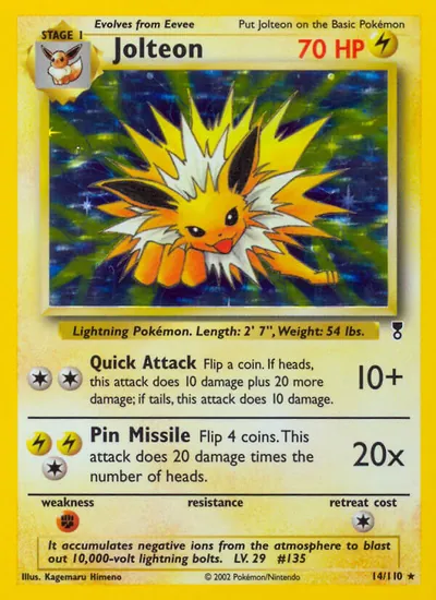 Jolteon - Legendary Collection - ilustração de Kagemaru Himeno
