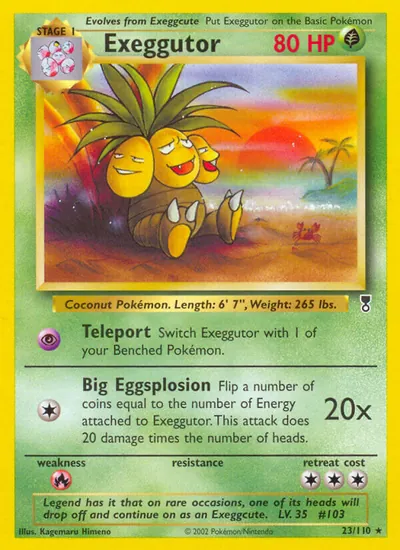 Exeggutor - Legendary Collection - ilustração de Kagemaru Himeno