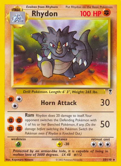 Rhydon - Legendary Collection - ilustração de Kagemaru Himeno