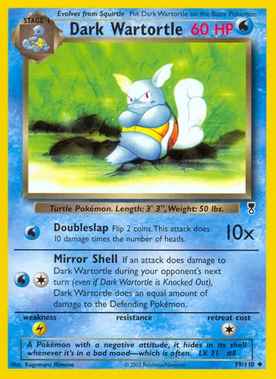 Dark Wartortle - Legendary Collection - ilustração de Kagemaru Himeno
