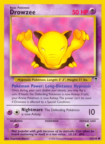 Drowzee - Legendary Collection - ilustração de Kagemaru Himeno