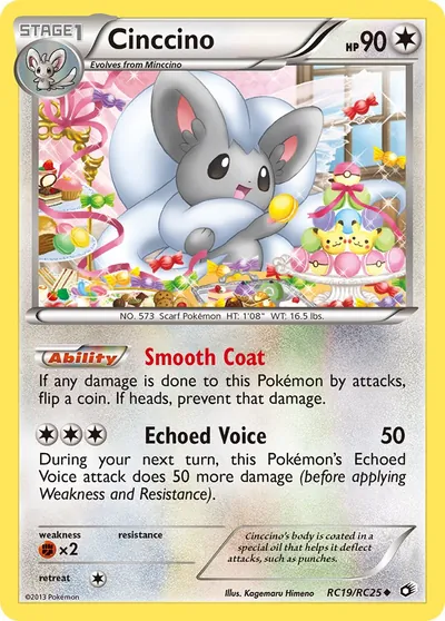 Cinccino - Tesouros Lendários - ilustração de Kagemaru Himeno