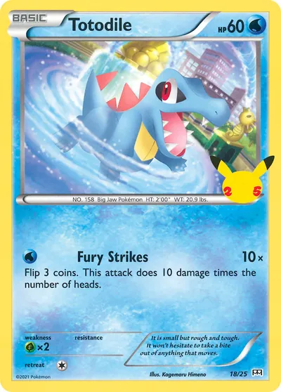 Totodile - McDonald’s Collection 2021 - ilustração de Kagemaru Himeno