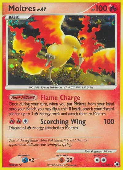 Moltres - Majestic Dawn - ilustração de Kagemaru Himeno