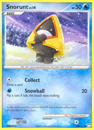 Snorunt - Tesouros Misteriosos - ilustração de Kagemaru Himeno