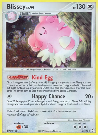 Blissey - Tesouros Misteriosos - ilustração de Kagemaru Himeno