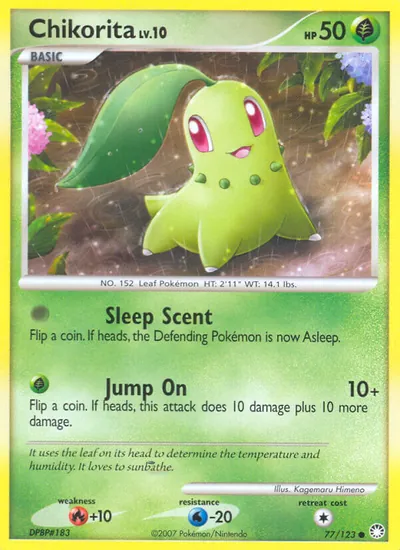 Chikorita - Tesouros Misteriosos - ilustração de Kagemaru Himeno