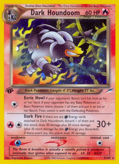 Dark Houndoom - Neo Destiny - ilustração de Kagemaru Himeno