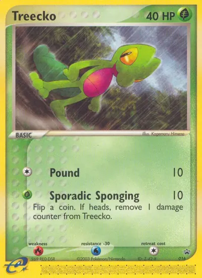 Treecko - Promos Black Star (Nintendo) - ilustração de Kagemaru Himeno