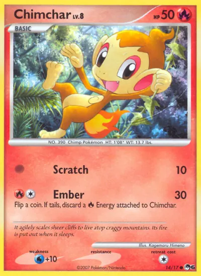 Chimchar - POP Series 6 - ilustração de Kagemaru Himeno