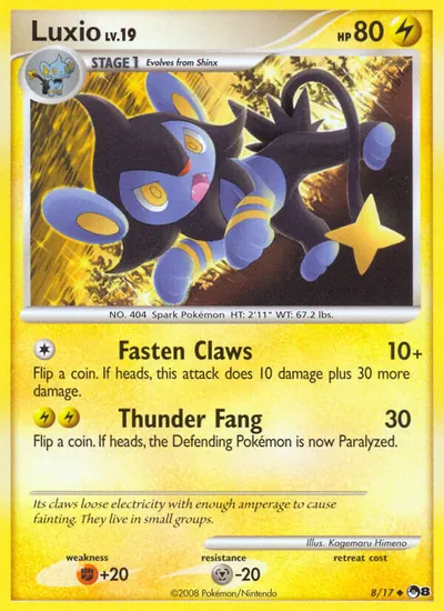 Luxio - POP Series 8 - ilustração de Kagemaru Himeno
