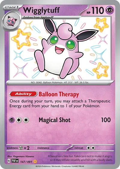 Wigglytuff - Destinos de Paldea - ilustração de Kagemaru Himeno