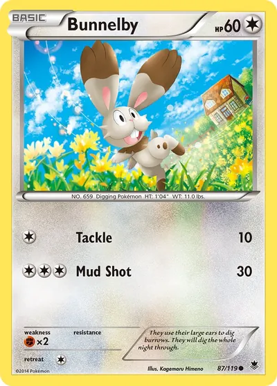 Bunnelby - Força Fantasma - ilustração de Kagemaru Himeno