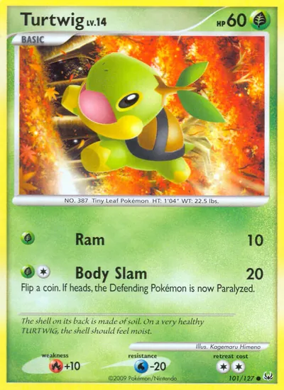 Turtwig - Platinum - ilustração de Kagemaru Himeno
