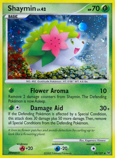 Shaymin - Platinum - ilustração de Kagemaru Himeno
