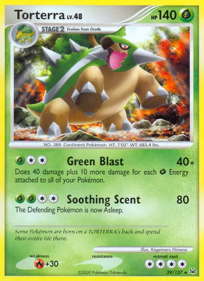 Torterra - Platinum - ilustração de Kagemaru Himeno
