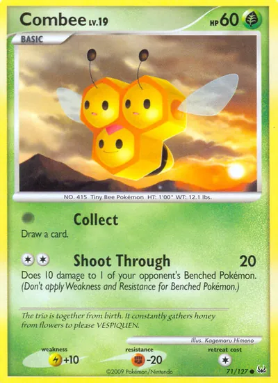 Combee - Platinum - ilustração de Kagemaru Himeno