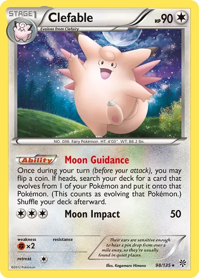 Clefable - Tempestade de Plasma - ilustração de Kagemaru Himeno