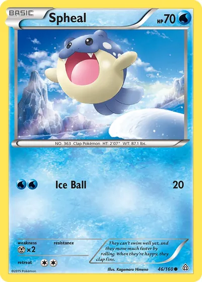 Spheal - Conflito Primitivo - ilustração de Kagemaru Himeno