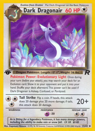 Dark Dragonair - Team Rocket - ilustração de Kagemaru Himeno