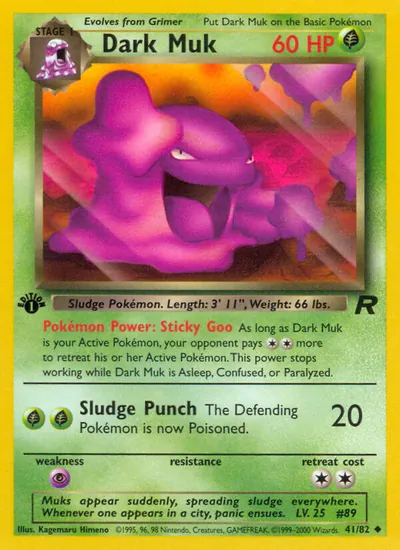 Dark Muk - Team Rocket - ilustração de Kagemaru Himeno