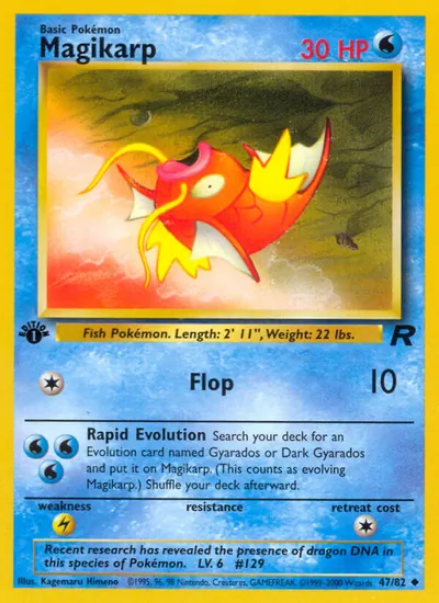 Magikarp - Team Rocket - ilustração de Kagemaru Himeno