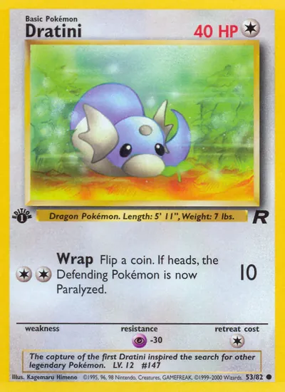 Dratini - Team Rocket - ilustração de Kagemaru Himeno