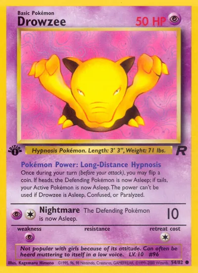 Drowzee - Team Rocket - ilustração de Kagemaru Himeno
