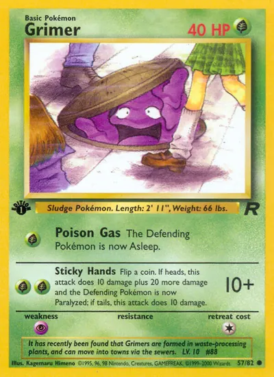Grimer - Team Rocket - ilustração de Kagemaru Himeno