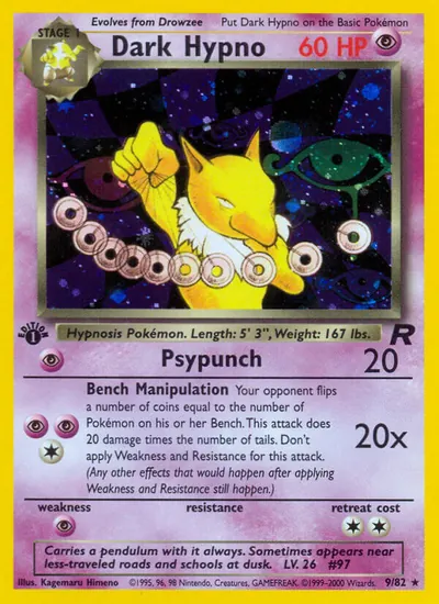 Dark Hypno - Team Rocket - ilustração de Kagemaru Himeno