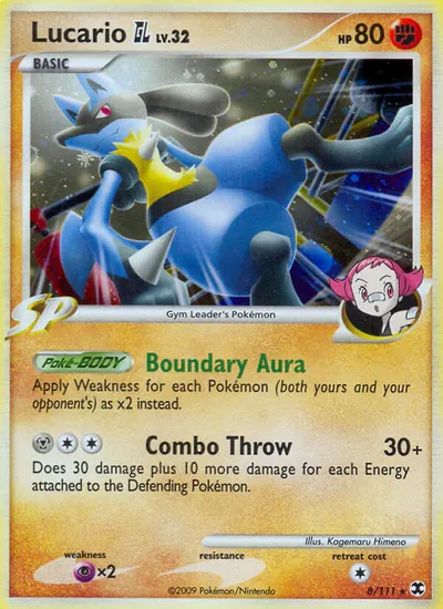 Lucario GL - Rising Rivals - ilustração de Kagemaru Himeno