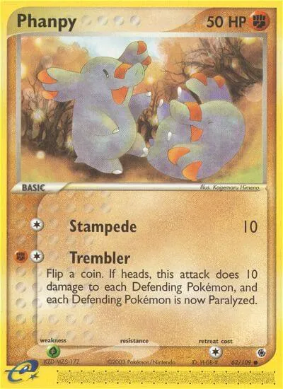Phanpy - Rubi & Safira - ilustração de Kagemaru Himeno